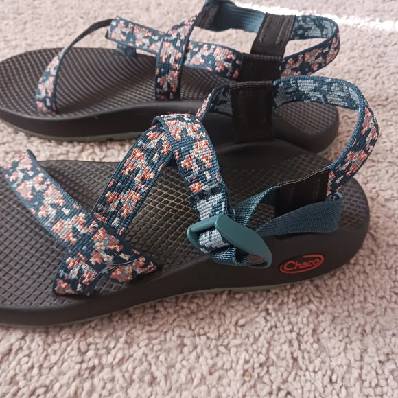 3/$10 DEAL Chaco Z1 Classic Trellis Teal Black Athletic Sandals Shoes Women's - Picture 3 of 10